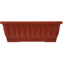 Vaso fioriera balconetta raccoglitore 60x18x16 plastica terracotta fiori piante en oferta