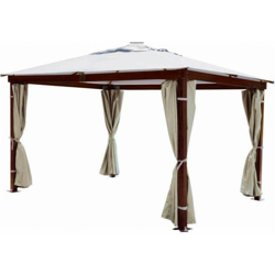 Gazebo 3 X 4 In Legno Massiccio Robusto Per Esterno Da Giardino Completo Di Pareti Laterali características