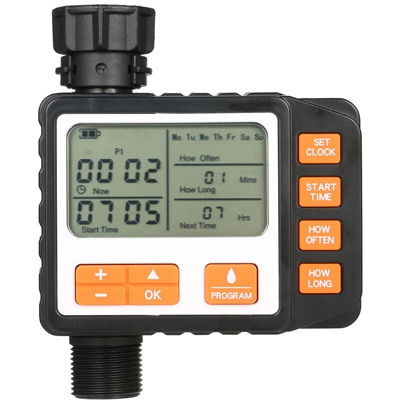 KKmoon 3 programmi separati Timer per acqua 3 pollici Schermo grande IP65 Impermeabile Modalita automatica e manuale Timer per tubo Timer per