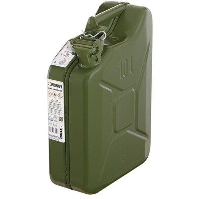 Fervi - LATTA IN METALLO LATTINA TANICA METALLICA PER BENZINA GASOLIO 10 20 LITRI LT 10 litri