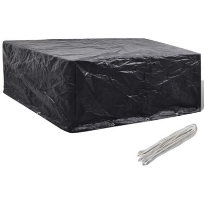 vidaXL Telo di copertura per mobili da esterno con 10 occhielli 260x260x90 cm - Nero