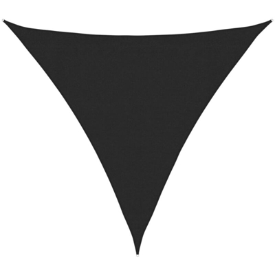vidaXL Vela Parasole 160 g/m² Nera 3x3x3 m in HDPE - Nero