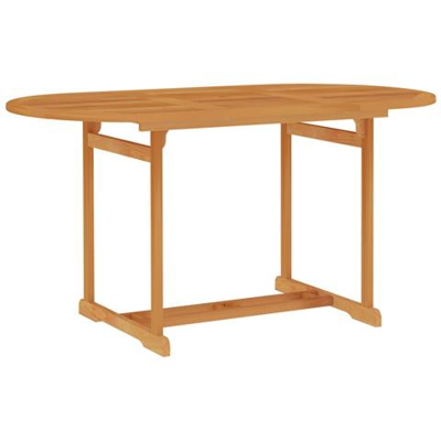 Tavolo Da Giardino 150x90x75 Cm In Legno Massello Di Teak