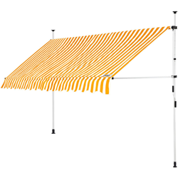 Tenda da balcone 150-400cm tenda da sole 350cm (de), Giallo/Bianco - Detex precio