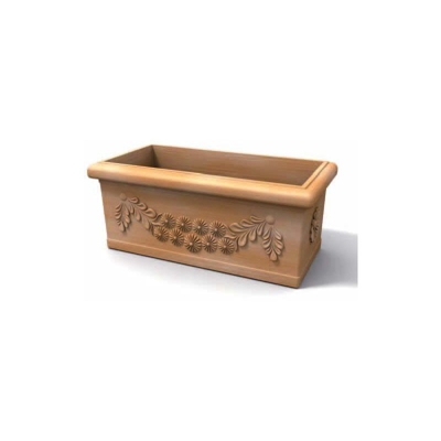 Vaso rettangolare per piante > 80x40 cm > Bianco