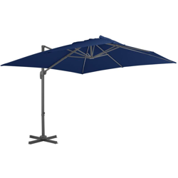 Ombrellone a Sbalzo con Palo in Alluminio 3x3 m Azzurro - Blu - Vidaxl precio