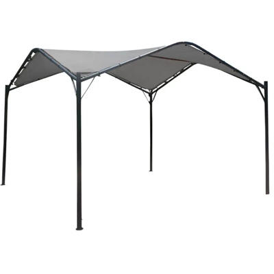 Gazebo Onda Ecru 3.5x3.5 in Ferro Battuto Pergola da Giardino Telo Carport Auto