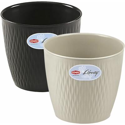 VASO TONDO 'LIBERTY' ø 30 x h.27 - grafite