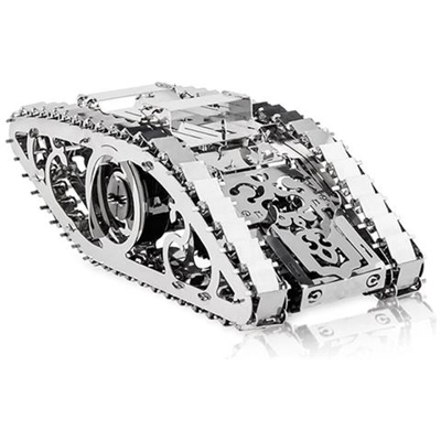 Fai Da Te Puzzle 3d In Metallo Giocattolo Con Ingranaggio Meccanico Modello Di Carro Armato Assemblato In Metallo Artigianato Giocattolo Figure Per Bambini Regalo Per Adulti | Kit Di Costruzione Di Modelli (argento)