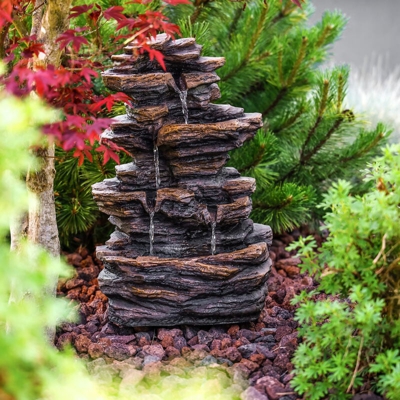 Fontana da giardino, fontana a cascata, fontana decorativa, fontana da interni 230V 101455