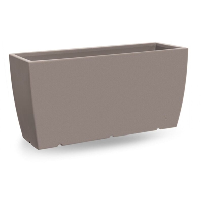 Cassetta rettangolare in resina 'Genesis' 80 cm. Taupe
