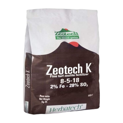 CONCIME PER PRATO ZEOTECH K NPK 8-5-18+ FE 25 KG ideale per stress invernale