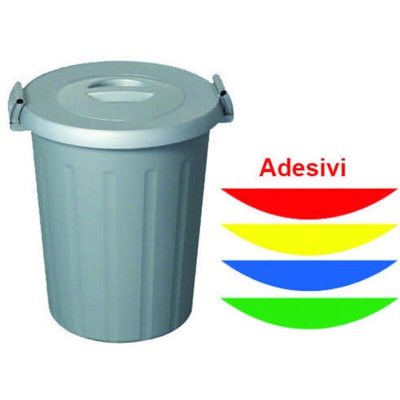 Bidoni con coperchio e manici raccolta differenziata da lt50