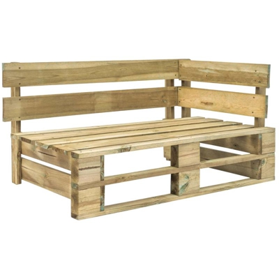 Asupermall - Panca da Giardino Angolare con Pallet in Legno