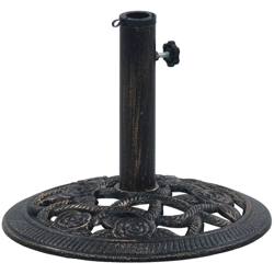 Base Ombrellone Nero e Bronzo 9 kg 40 cm in Ghisa en oferta