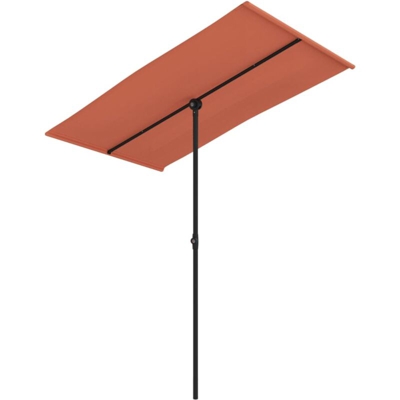 Ombrellone da Esterni Palo in Alluminio 180x130cm Terracotta - Rosso - Vidaxl