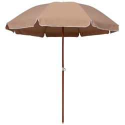 Ombrellone con Palo in Acciaio 240 cm Grigio Talpa - Marrone - Vidaxl características