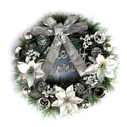 30 centimetri LED stringa luce di Natale aghi di pino corona albergo corona puntelli layout del sito commerciale ornamenti appesi porta appesa window características