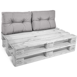 Beautissu Set da 2 Cuscini per spalliera di divanetti con Pallet o bancali - Style Grigio chiaro, 60x40x20 cm en oferta