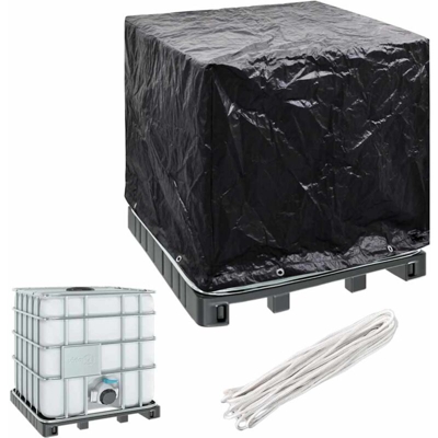 vidaXL Coperture Serbatoi Giardino con 8 Occhielli 116x100x120 cm - Nero