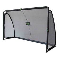 Solo Shops - SOLO porta da calcio in acciaio 300x200cm - nera. Inclusi ancoraggi innovativi e schermata di allenamento. Robusto telaio zincato e rete en oferta