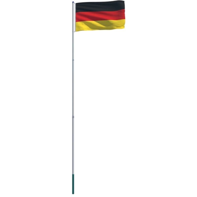 Bandiera con Pennone in Alluminio 6 m della Germania - Vidaxl