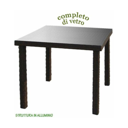 Tavolo Polirattan 80x80 características