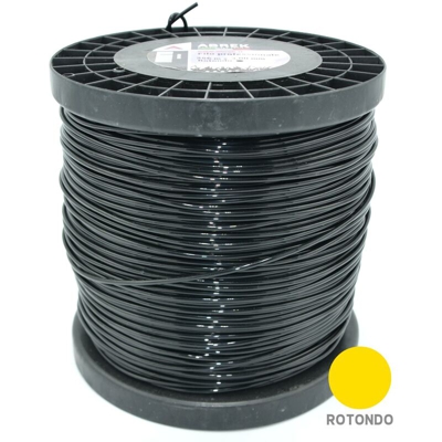 Abrek - D. 3,0 MM X 256 MT TONDO FILO DECESPUGLIATORE BLACK BOBINA TESTINA GIARDINO