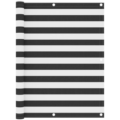 Paravento Balcone Antracite e Bianco 120x500 cm Tessuto Oxford - Multicolore - Vidaxl