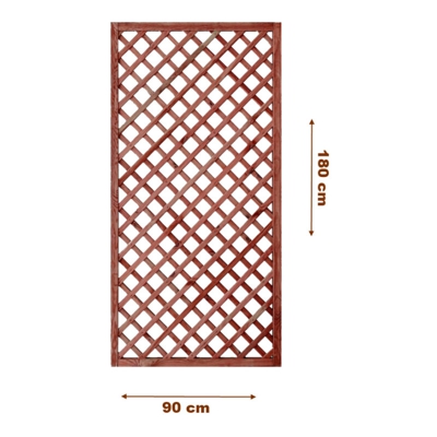 Griglia/Steccato/Pannello grigliato in legno trattato per giardino e terrazzo 180x90cm
