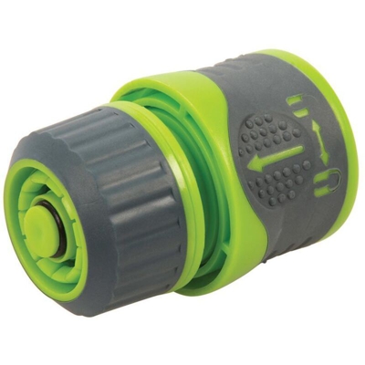 Raccordo per tubo con arresto aqua con impugnature morbide 1/2' Femmina - Silverline