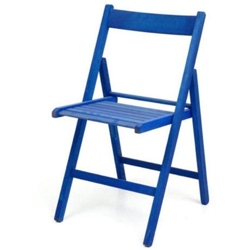 Sedia pieghevole in faggio di alta qualita colore blu 43x48xh.79 cm en oferta