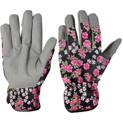 GUANTI DA GIARDINO IN COTONE ED ECOPELLE PER DONNA TG M - Verdemax precio