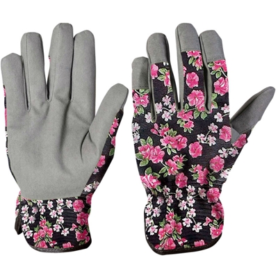 GUANTI DA GIARDINO IN COTONE ED ECOPELLE PER DONNA TG M - Verdemax