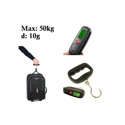 Bilancia Da Viaggio 10G-50Kg Pesa Valigia Valigie Bagagli Digitale Portatile