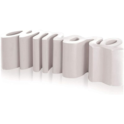 Panchina divanetto design moderno Amore interno ed esterno Colore: Bianco - Slide en oferta