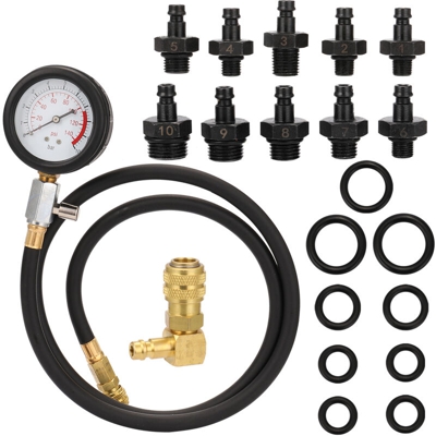 12 pezzi Kit test pressione olio motore Tester Strumento per garage auto Dispositivi di avvertenza olio basso, multicolore