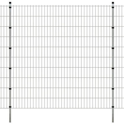 Pannello recinzione da giardino con pali 2008x2030mm 2m Argento - Argento - Youthup