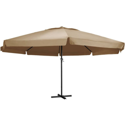 Ombrellone da Esterni con Palo in Alluminio 600 cm Grigio Talpa - Marrone - Vidaxl características