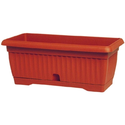 Fioriera Vaso Rettangolare Giglio Grande 530 Col.Terra con Riserva 42X20X17H cm