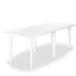 Asupermall - Tavolo da Giardino Bianco 210x96x72 cm in Plastica características