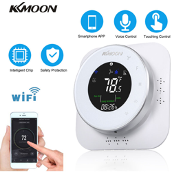 Asupermall - Termostato programmabile di riscaldamento / raffreddamento KKmoon WiFi Regolatore di temperatura AC / DC 24V con connessione WiFi en oferta
