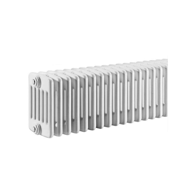 Deco Warm - Termoarredo multicolonna in acciaio h400 mm bianco interasse 330 mm modello multy 6 - linea casa