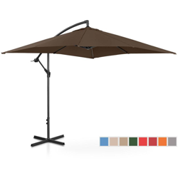 Ombrellone Da Esterno Giardino Rettangolare Inclinabile Marrone 250 X 250 Cm características