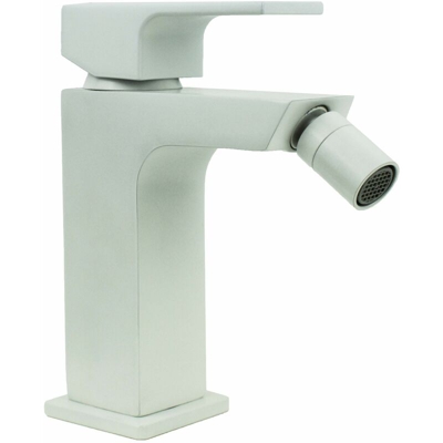 Miscelatore per bidet modello quadro colore bianco opaco Gattoni Kubik 2564/25BO | Bianco opaco - Senza piletta di scarico