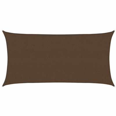 Vela Parasole 160 g/m² Marrone 2x3,5 m in HDPE - Marrone - Vidaxl