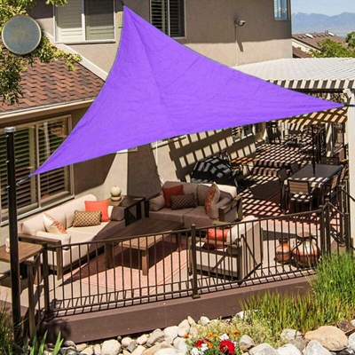 Tenda da sole a vela Tenda da sole triangolare Protezione solare Anti-Ultravioletti Tendalino da giardino Ristorante allaperto Antipioggia Viola 2 *