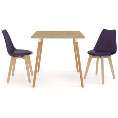 Set Da Pranzo 3 Pz Viola Scuro