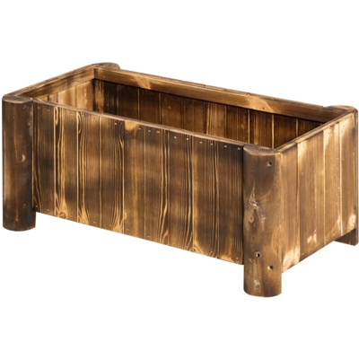 Fioriera Box Rettangolare per Piante in Legno di Abete, 70x35x30cm - Outsunny