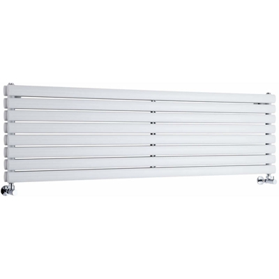 Hudson Reed Revive Radiatore Termoarredo di Design Orizzontale Moderno - Termosifone Con Finitura In Bianco - Design a Colonna Ovale - 472 x 1600 x